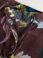 Print Velvet Wide Leg Trousers - Image 8 of 10