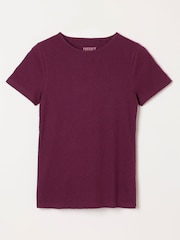 FatFace Celia Plum Purple Short Sleeve T-Shirt - Image 6 of 6