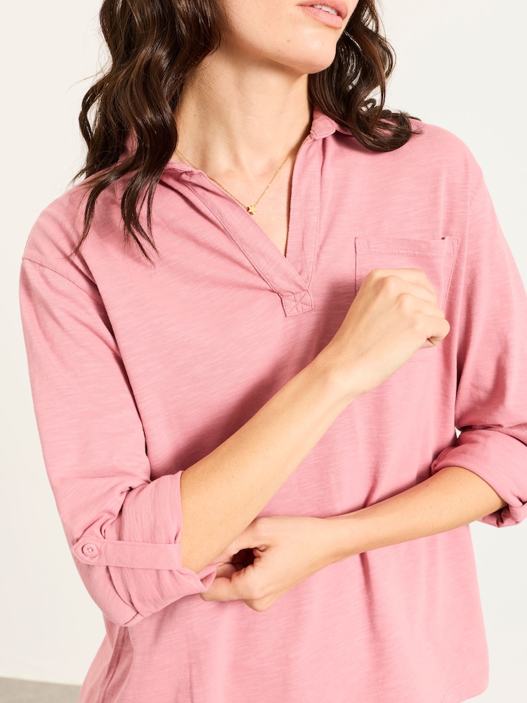 FatFace Paige Pink Jersey Shirt - Image 4 of 4
