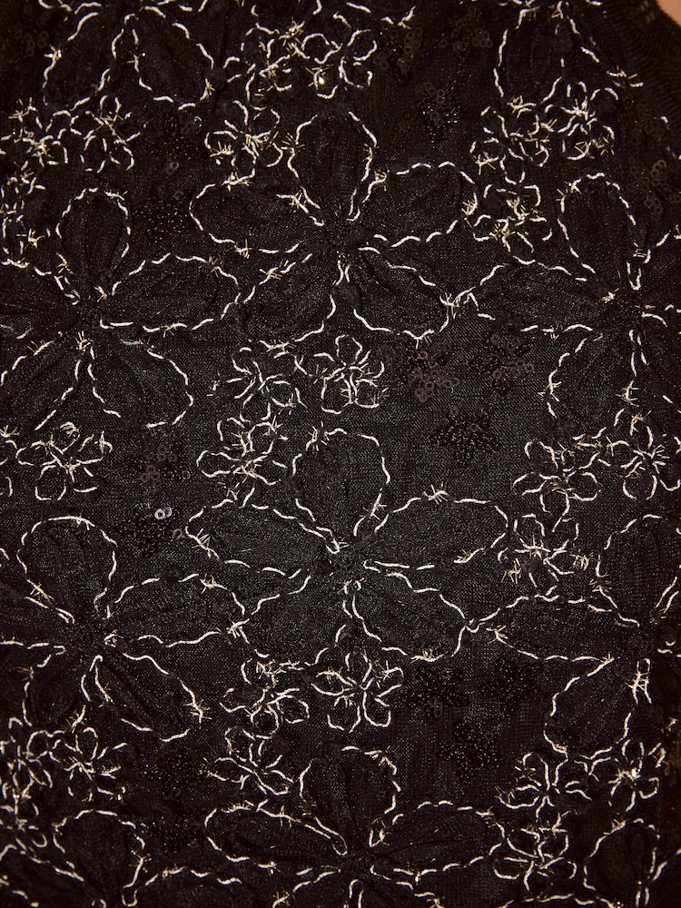 Lipsy Floral Embellished Knitted Halter Top - Image 6 of 6 Lipsy Floral Embellished Knitted Halter Top - Image 6 of 6