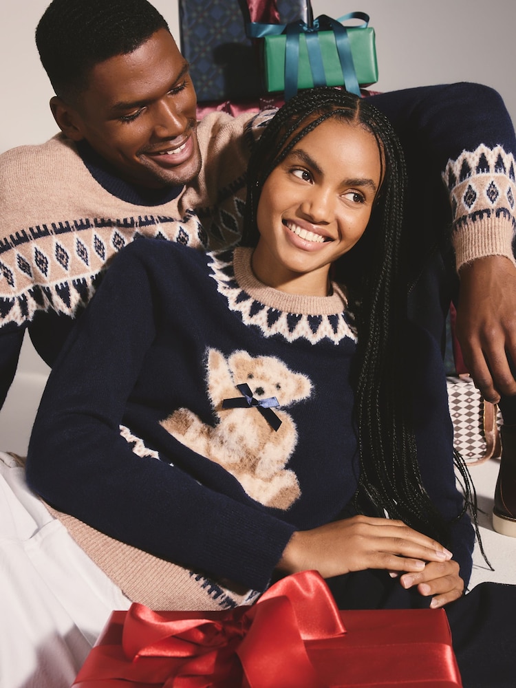 Lipsy Bear Crew Neck Knitted Jumper - Obraz 1 z 7
