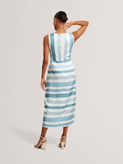 Ted Baker Knot Detail Wrap Over Print Midi Dress - 6的图像2｝