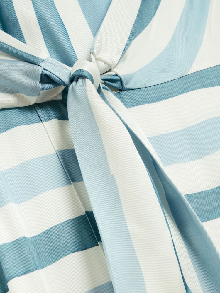 Ted Baker Knot Detail Wrap Over Print Midi Dress - 6的图像6｝