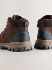 Шоколадно-коричневий - Lace-up Walking Boots - Image 4 of 5