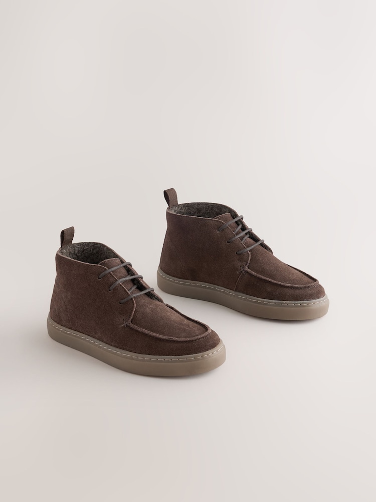 Brown Suede Apron Lace Shoes - Image 1 of 5 Brown Suede Apron Lace Shoes - Image 1 of 5
