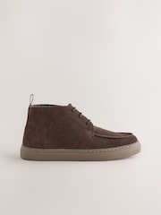 Brown Suede Apron Lace Shoes - Image 2 of 5