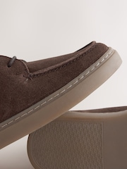 Brown Suede Apron Lace Shoes - Image 4 of 5