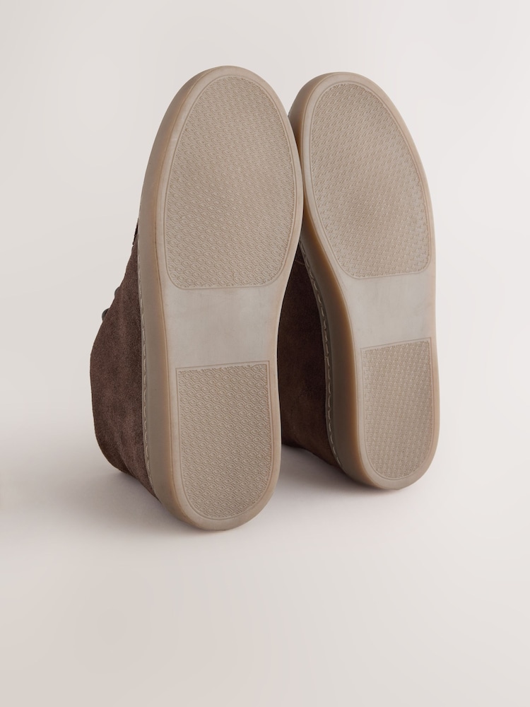 Brown Suede Apron Lace Shoes - Image 5 of 5 Brown Suede Apron Lace Shoes - Image 5 of 5