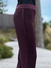 Burgundy Slim Tuxedo Trousers - Image 4 of 8