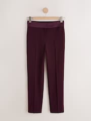 Burgundy Slim Tuxedo Trousers - Image 5 of 8