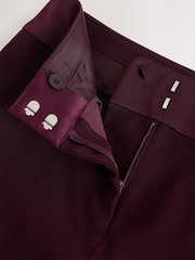 Burgundy Slim Tuxedo Trousers - Image 7 of 8
