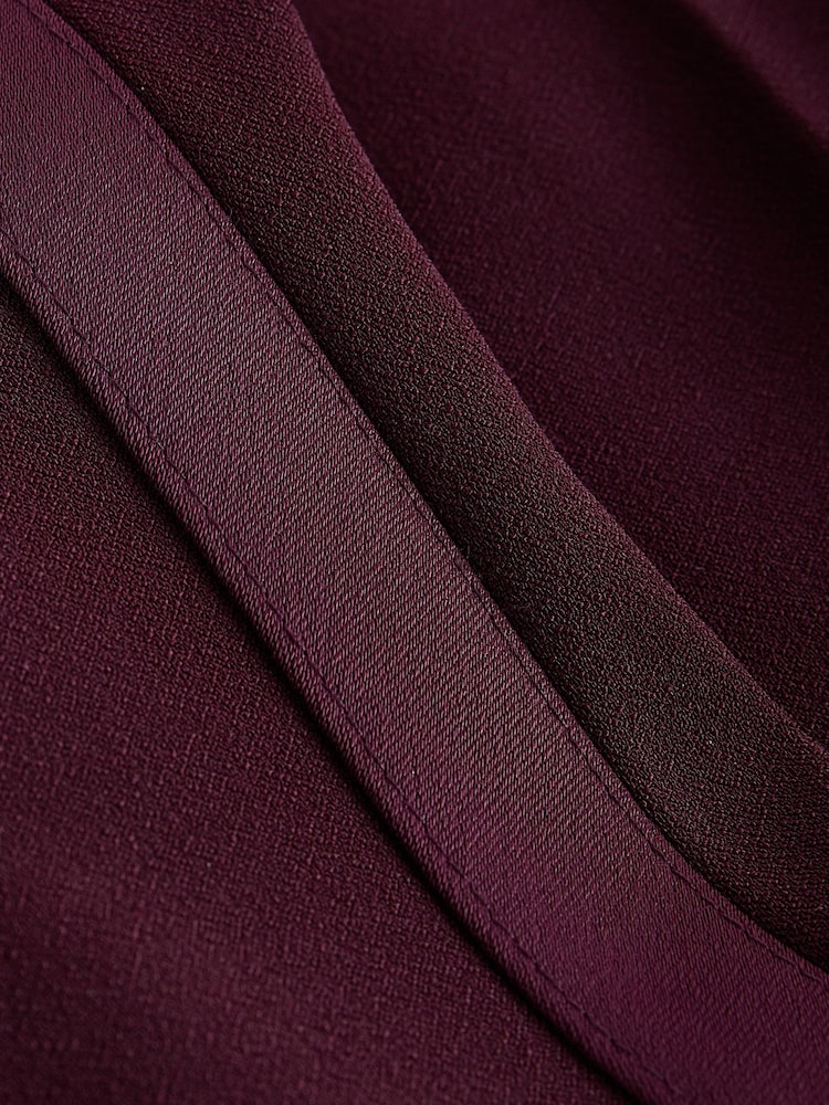 Burgundy Slim Tuxedo Trousers - Image 8 of 8 Burgundy Slim Tuxedo Trousers - Image 8 of 8