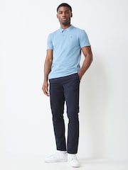Lacoste Blue Slim Fit Stretch Twill Chino Trousers - Image 1 of 3