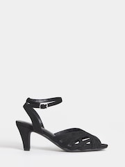 JD Williams Black T-Bar Heeled Sandals - Image 2 of 4