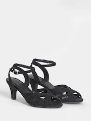 JD Williams Black T-Bar Heeled Sandals - Image 3 of 4