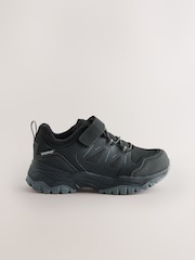 Black Waterproof Touch Fasten Elastic Lace Walking Shoes with Thinsulate - Image 2 of 5
