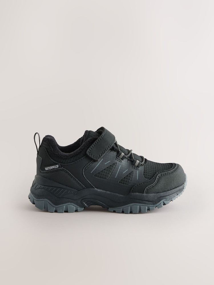 Black Waterproof Touch Fasten Elastic Lace Walking Shoes with Thinsulate - Image 2 of 5 Black Waterproof Touch Fasten Elastic Lace Walking Shoes with Thinsulate - Image 2 of 5