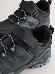 Black Waterproof Touch Fasten Elastic Lace Walking Shoes with Thinsulate - Image 3 of 5