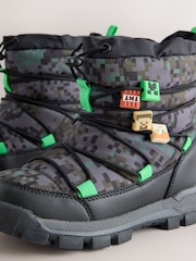 Khaki/Black Minecraft Snow Boots - Image 8 of 9