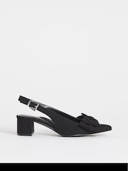 Crno - JD Williams praćke sa niskim blokom sa Mašnom - Slika 3 od 4