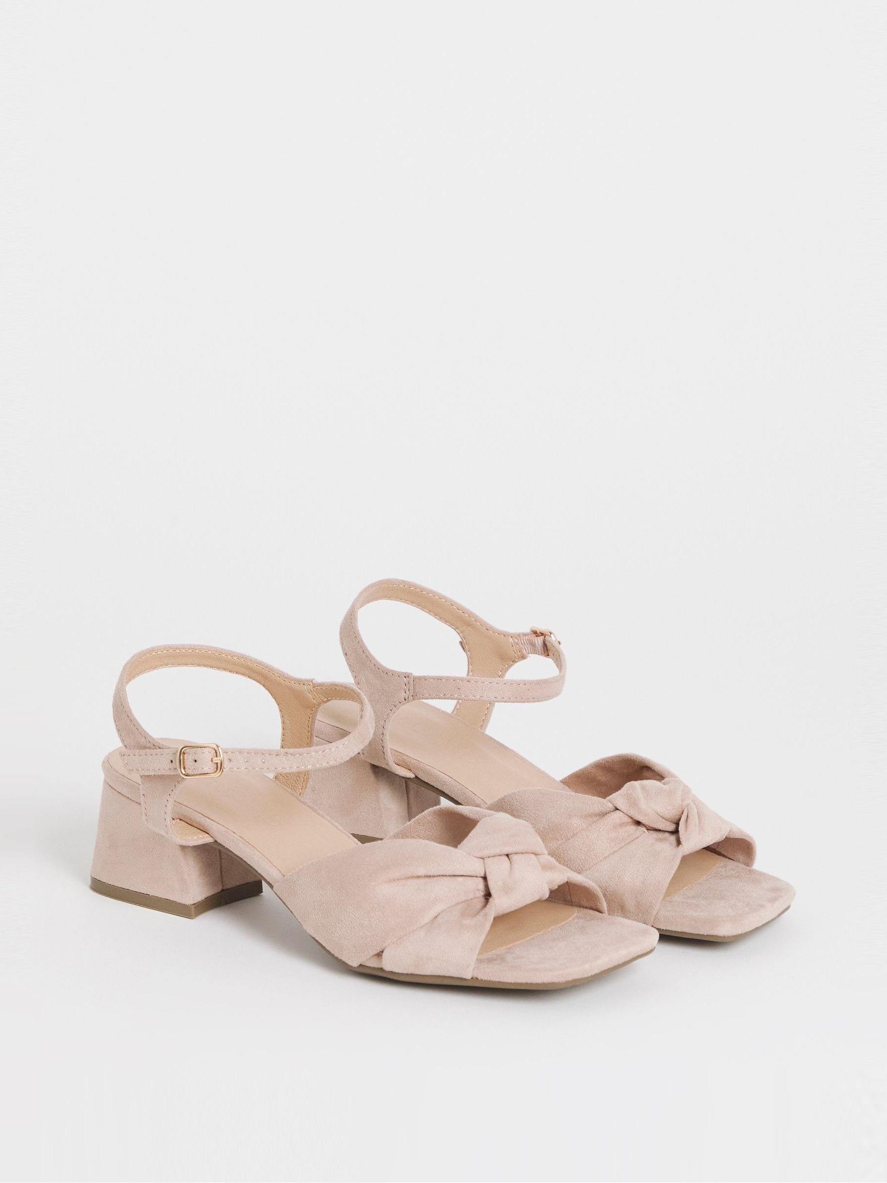 Buy JD Williams Pink Extra Wide Fit Twist Upper Block Sandals from