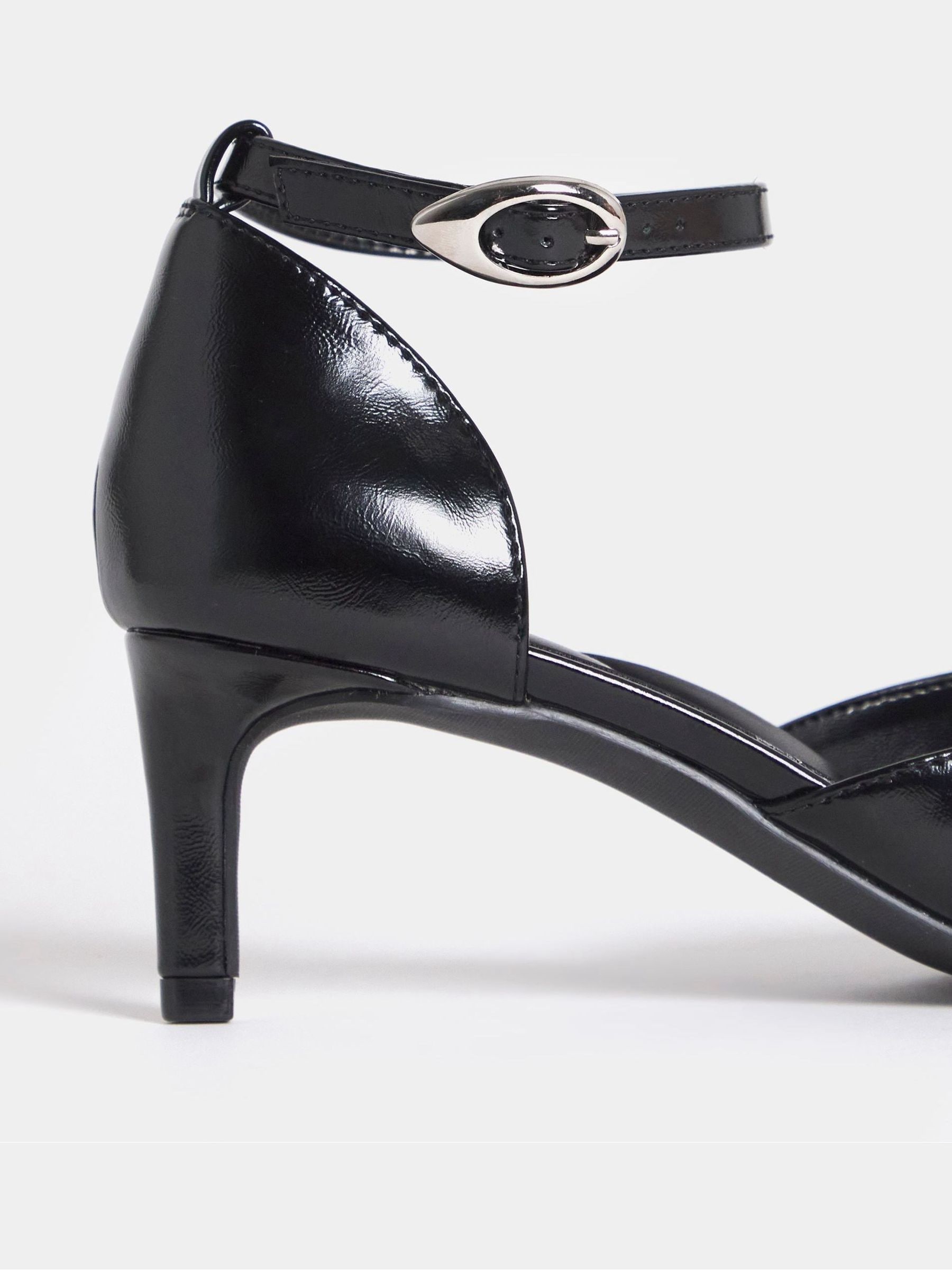Buy JD Williams Black Extra Wide Fit Two Part Heeled Shoes from