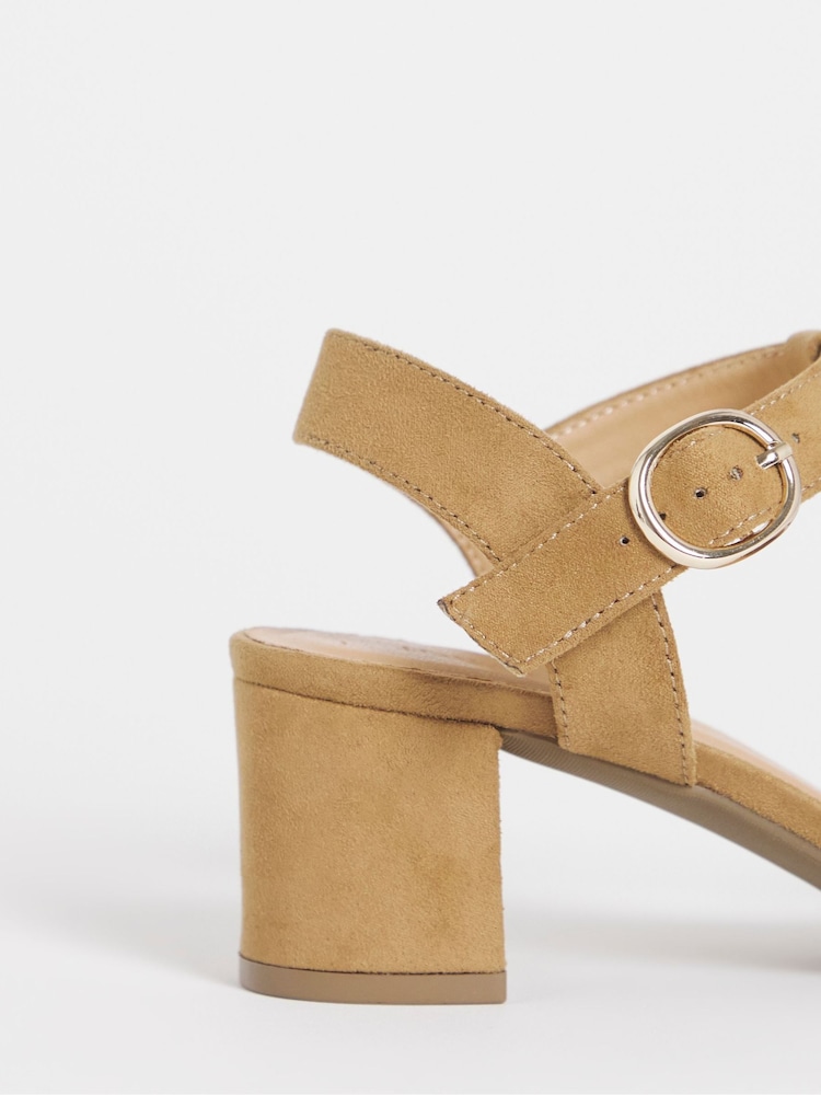 JD Williams Nude T-Bar Heeled Sandals - Image 4 of 4