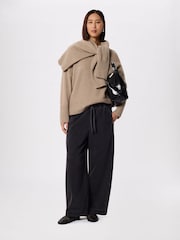 אפור - Whistles Casual Denim Barrel Trousers - תמונה 1 מתוך 6