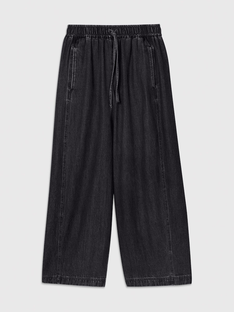 אפור - Whistles Casual Denim Barrel Trousers - תמונה 6 מתוך 6 אפור - Whistles Casual Denim Barrel Trousers - תמונה 6 מתוך 6