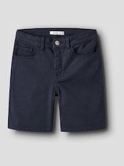 Name It Blue Straight Fit Twill Shorts - Image 2 of 3