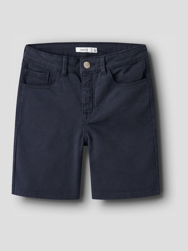 Name It Blue Straight Fit Twill Shorts - Image 2 of 3