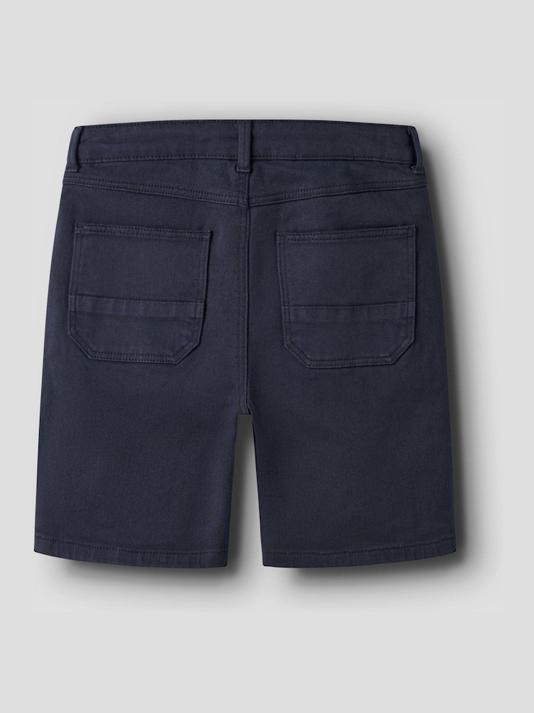 Name It Blue Straight Fit Twill Shorts - Image 3 of 3
