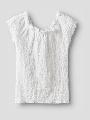 Name It White Sleeveless Textured T-Shirt - Image 4 of 4