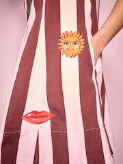 Eleanor Bowmer Stripe Embroidered Denim Dress - Bild 7 von 7