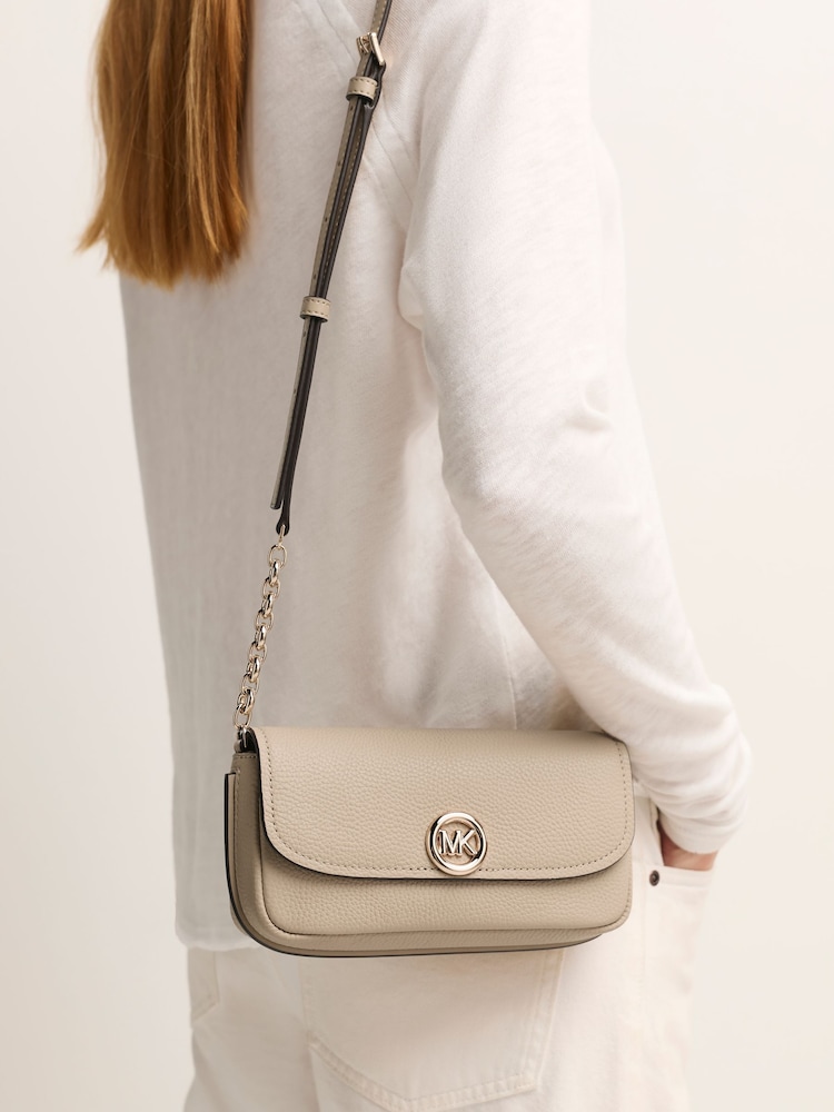 Michael Kors Cream Nolita Small Flap Chain Cross-Body Bag - Image 2 of 3 Michael Kors Cream Nolita Small Flap Chain Cross-Body Bag - Image 2 of 3