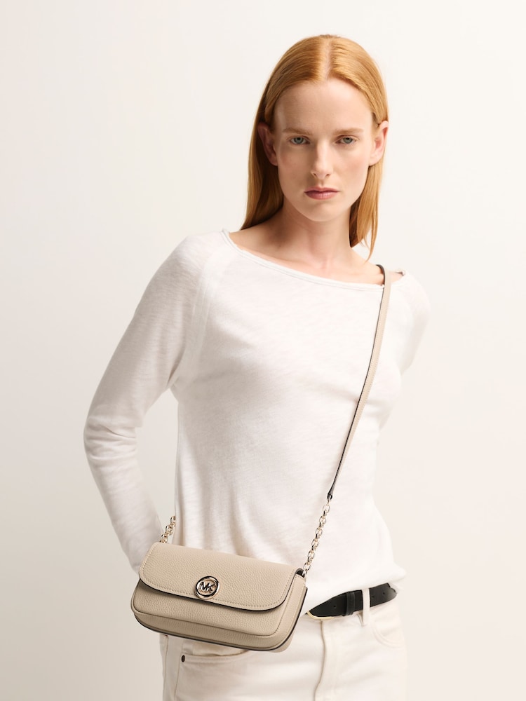 Michael Kors Cream Nolita Small Flap Chain Cross-Body Bag - Image 3 of 3 Michael Kors Cream Nolita Small Flap Chain Cross-Body Bag - Image 3 of 3