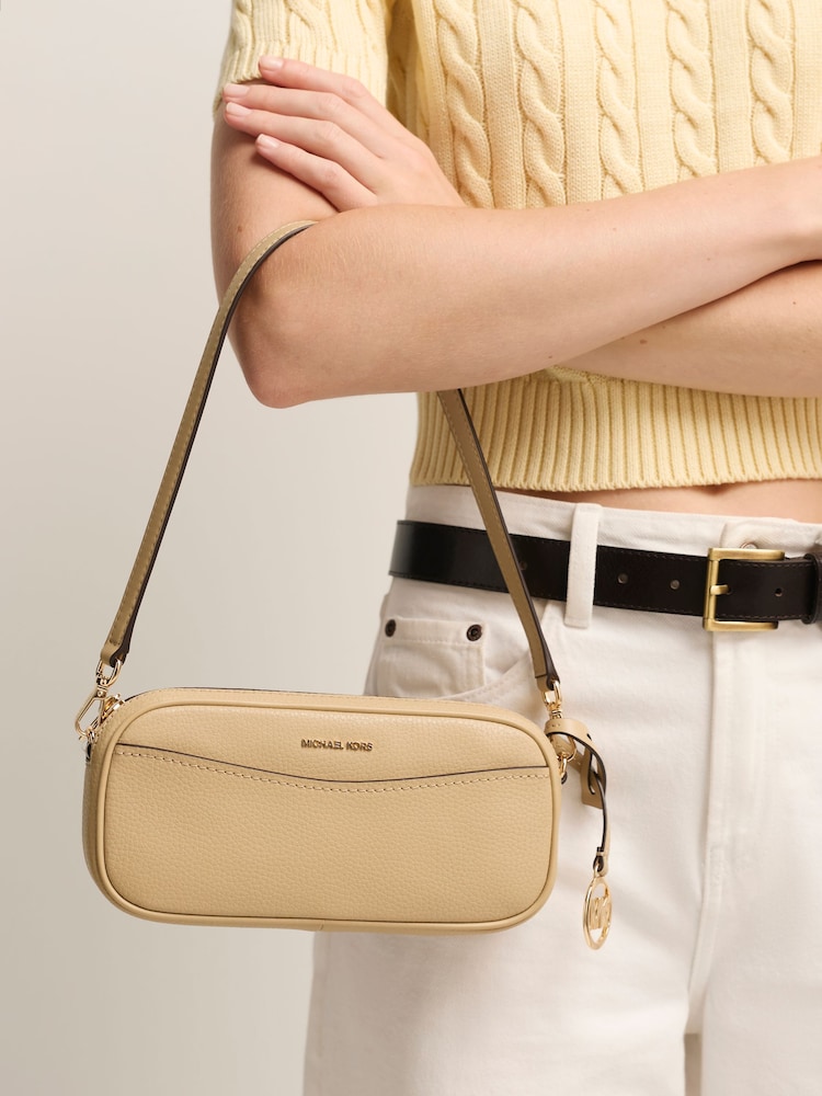 Michael Kors Cream May Small Convertible Pouchette Cross-Body Bag - Image 2 of 4 Michael Kors Cream May Small Convertible Pouchette Cross-Body Bag - Image 2 of 4
