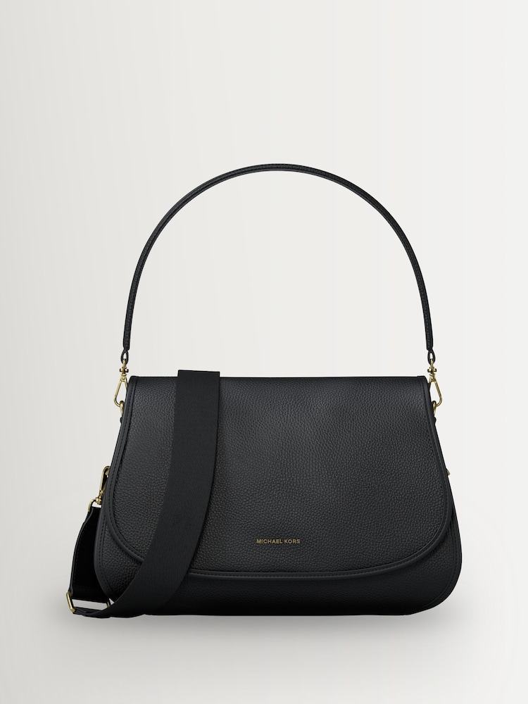 Michael Kors Black Holmes Medium Convertible Messenger Bag - Image 1 of 5