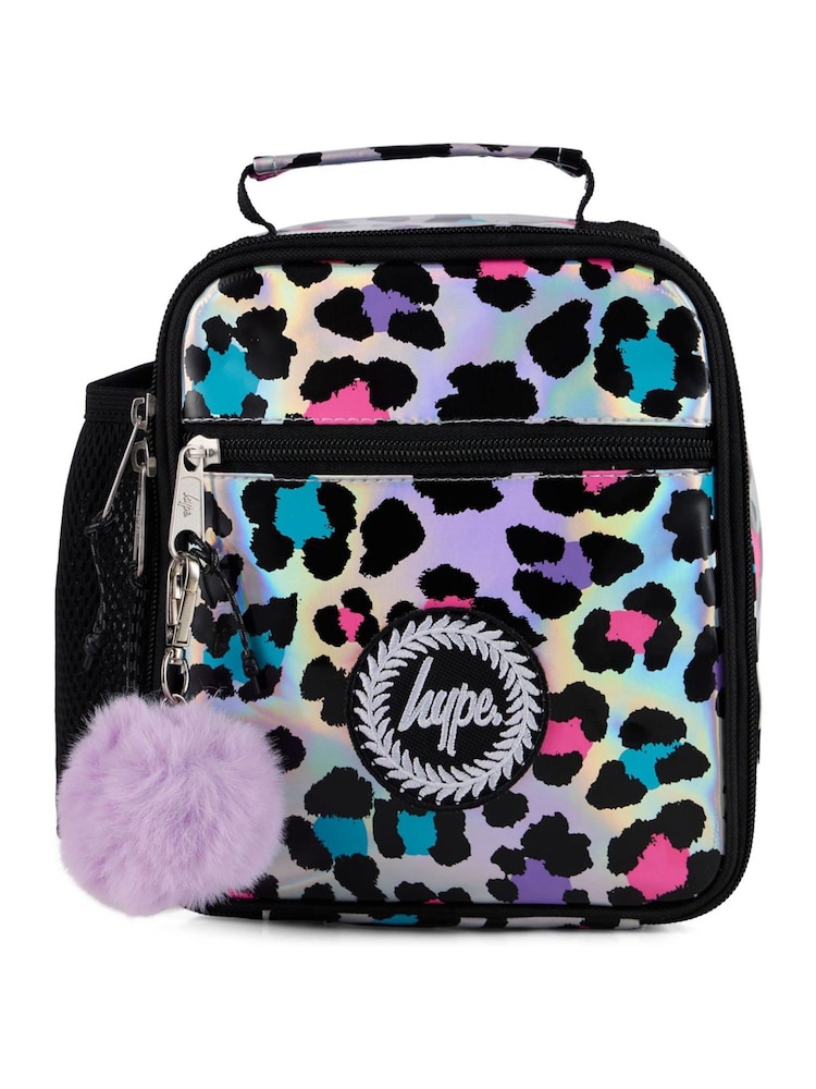 Hype Silver Unisex Silver Leopard Print Lunch Bag - Image 1 of 4