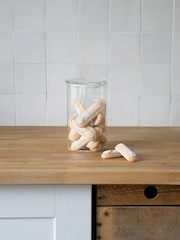 Pebbly Clear Glass Storage Container With Glass Lid 1.4L - Image 3 of 6