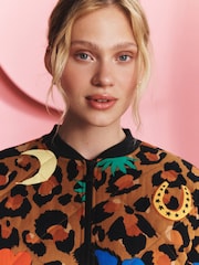 Eleanor Bowmer Leopard Icons Quilted Bomber Jacket - Image 5 de 6