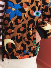 Eleanor Bowmer Leopard Icons Quilted Bomber Jacket - Image 6 de 6