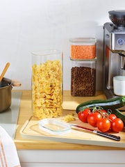 Pebbly 3 Pack Clear Glass Storage Container With Glass Lid - Image 2 of 4