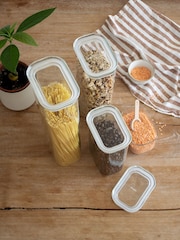 Pebbly 3 Pack Clear Glass Storage Container With Glass Lid - Image 3 of 4