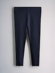 The Set 5 Pack Rib Jersey Leggings Blue/Navy/Stripe/Cream/Burgandy Red - Image 4 of 8