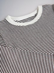 Crème/Marron clair/Marron/Gris/Noir - The Set 5 Pack t-shirts côtelés en jersey - Image 7 sur 8