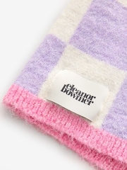 Eleanor Bowmer Check Knitted Hood Scarve - Billede 3 af 3
