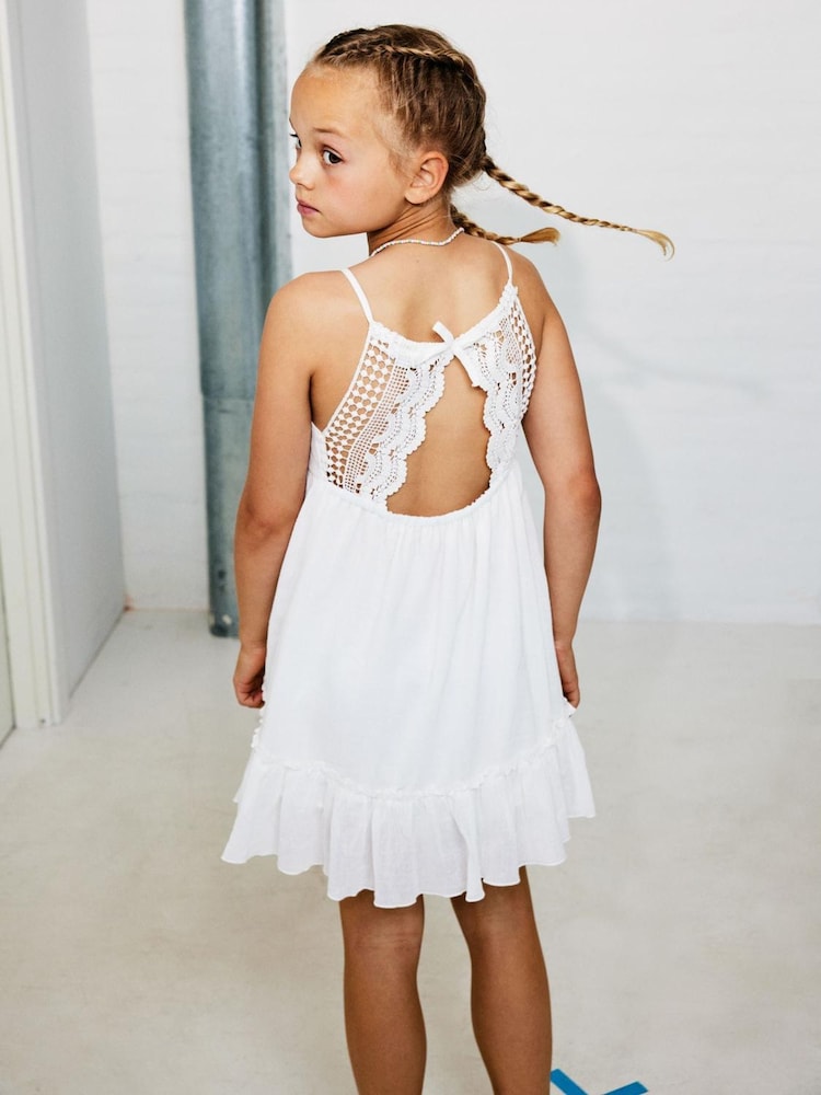 Name It White Strappy Sleeveless Smock Dress - Image 1 of 4