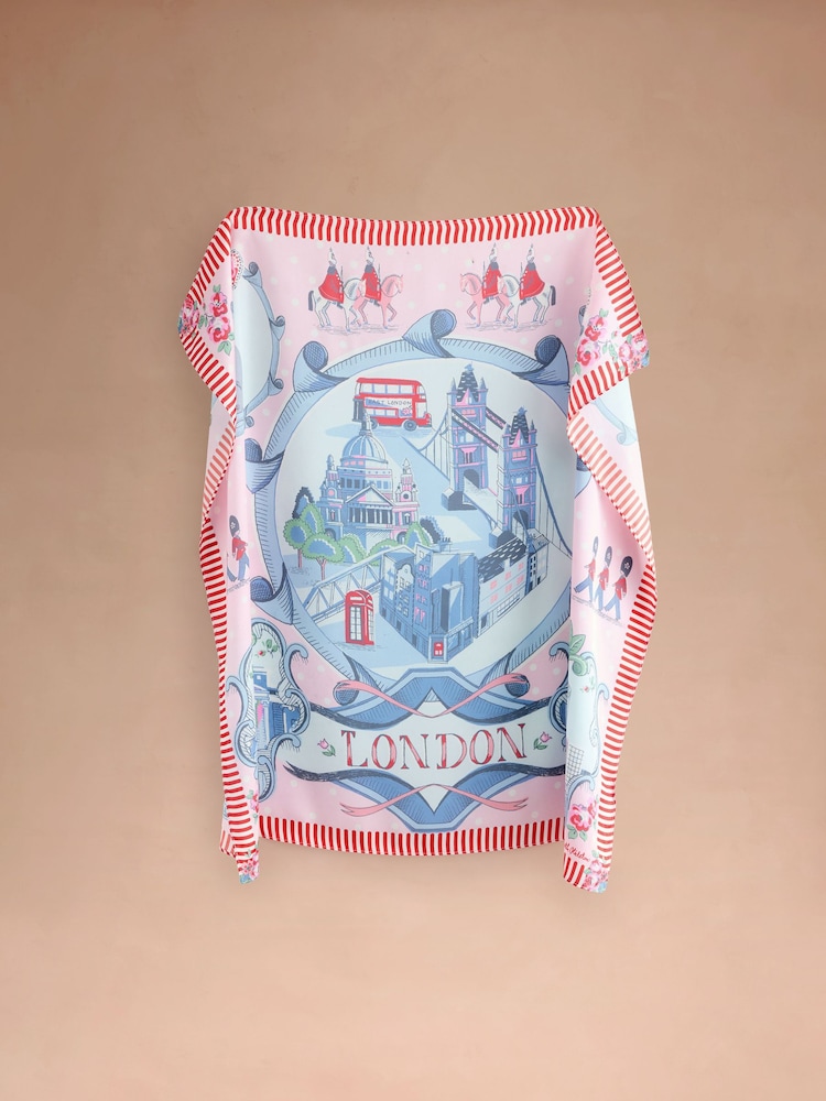Cath Kidston Blue London Placement Print Square Scarf - Image 1 of 4
