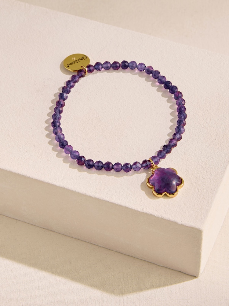 Cath Kidston Gold Tone Semi Precious Flower Bracelet - Image 1 of 4